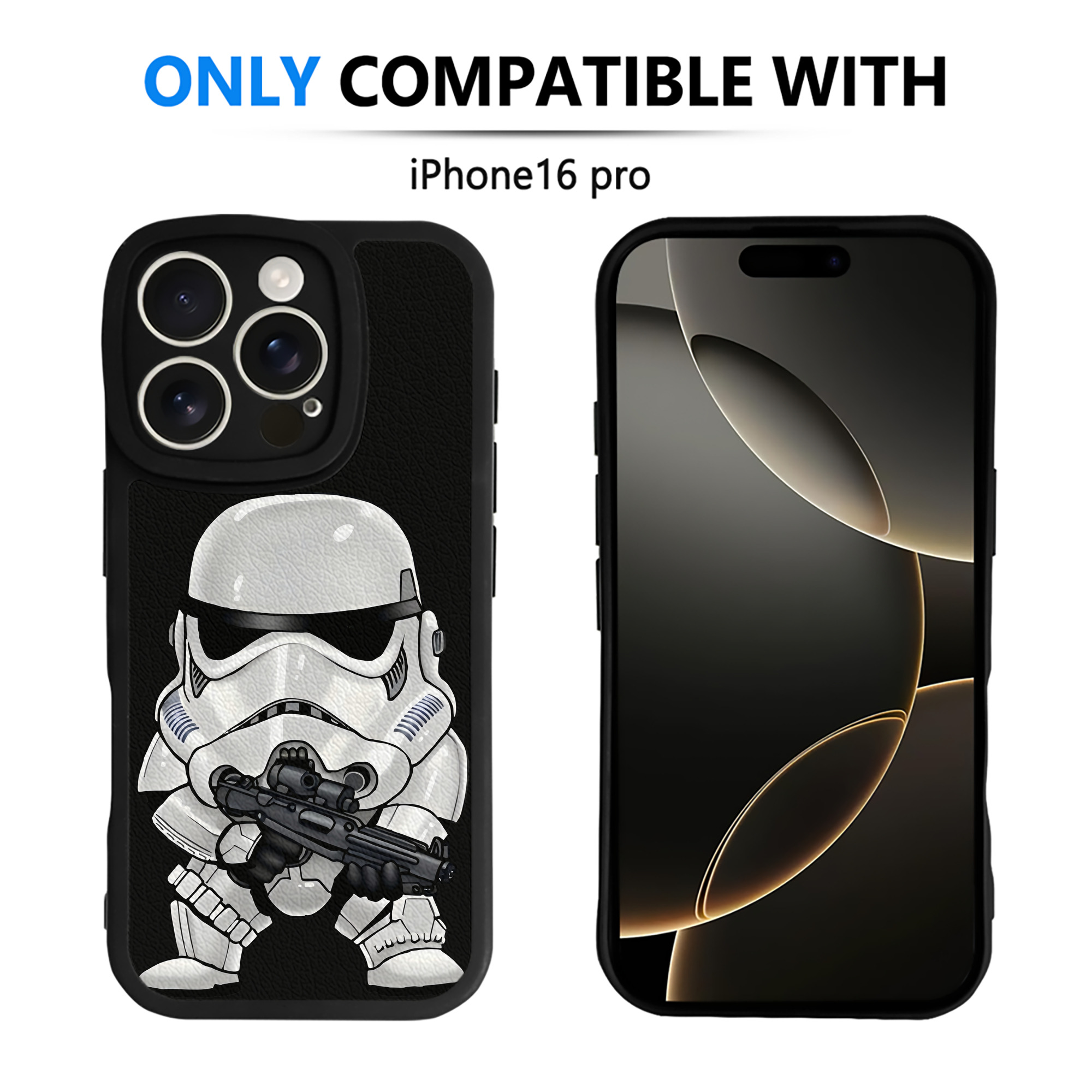 （画像用） スター・ウォーズ Star Wars 【iPhone 16シリーズ対応】シリコンスマホケース（レザー調） 材質：シリコン